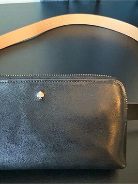 kate spade Black Leather Zip Wallet/Belt Bag- Size L/XL